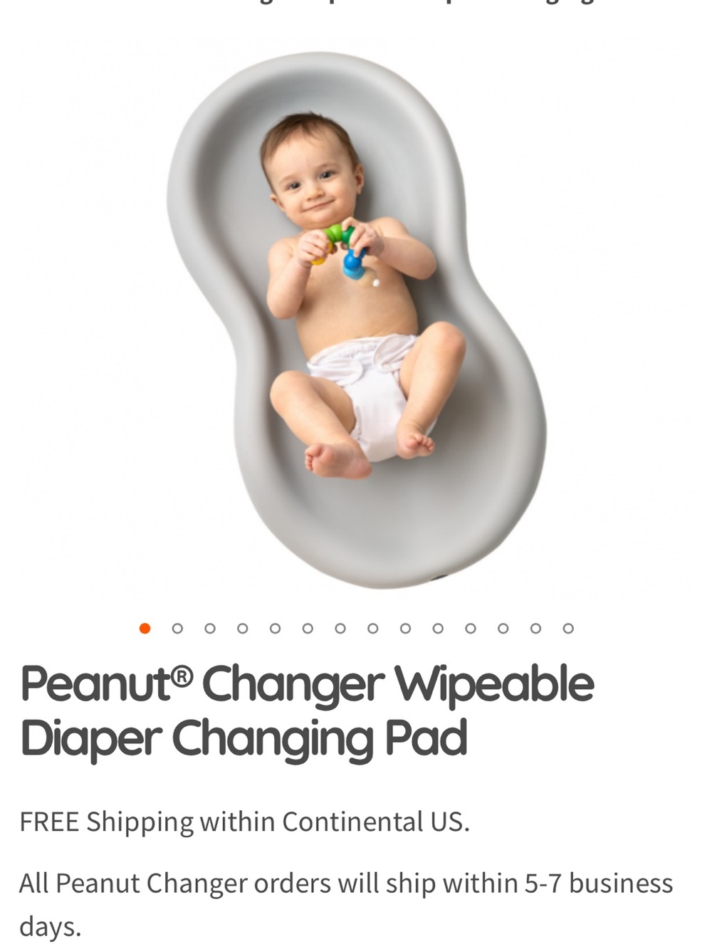 Peanut  changing pad